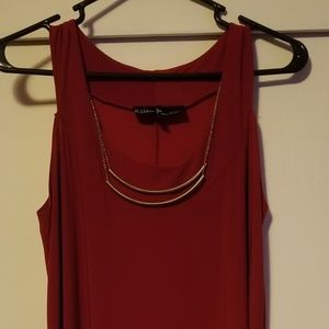 Sleeveless red dress
